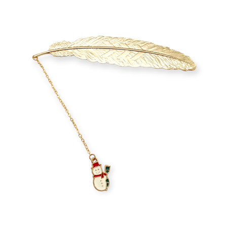 bookcase metal gold snowman1